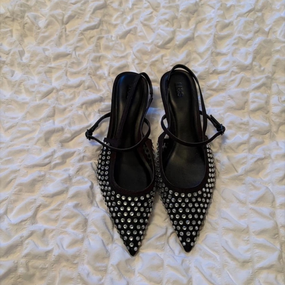 Marks & Spencer Black Heels with Silver Studs